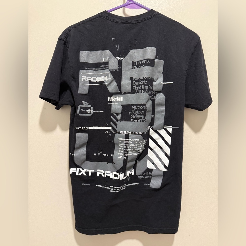 FIXT Men’s T-Shirt Small Radium Black Tee